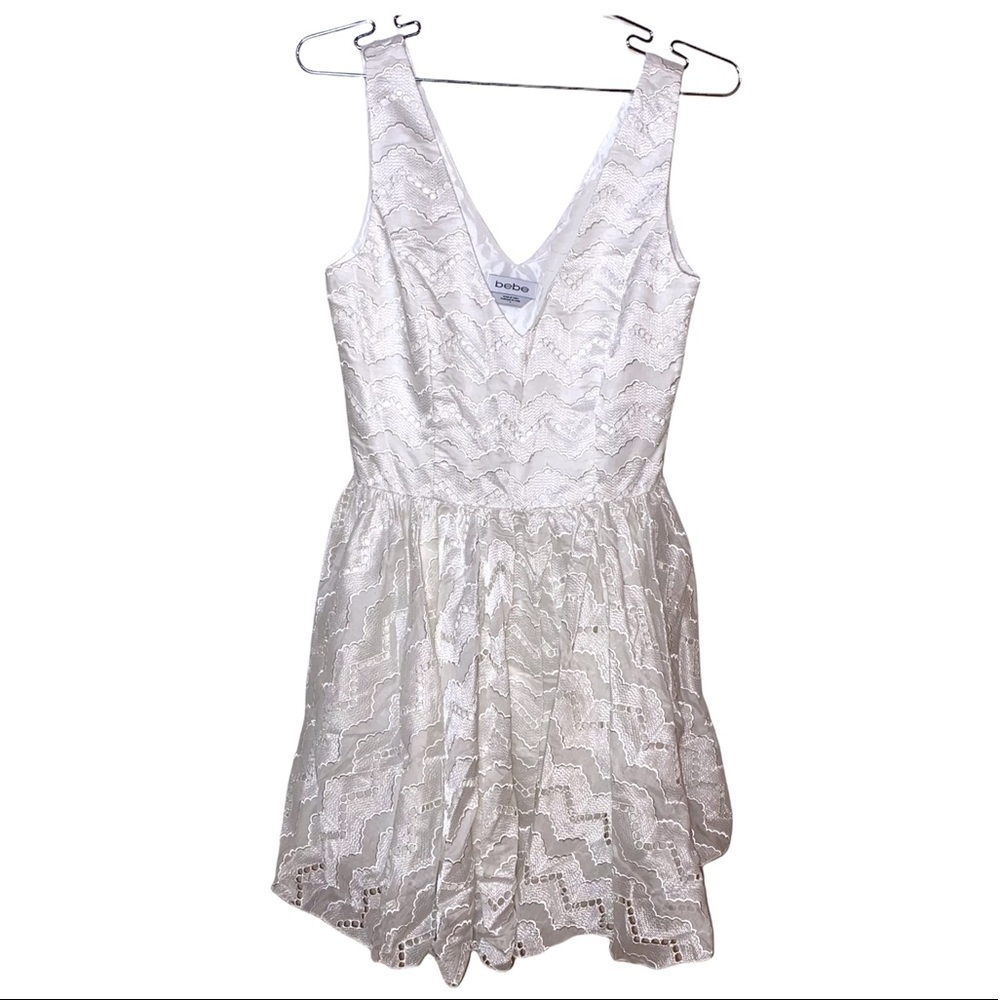 bebe White Lace Dress